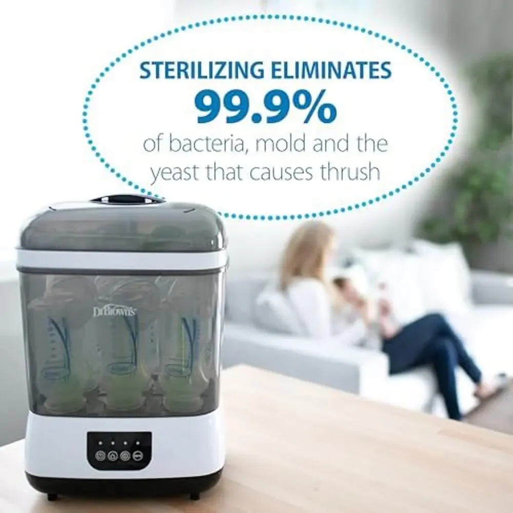 Dr. Brown's All-in-One Sterilizer and Dryer for Baby Bottles, Parts, Paciefiers - Picture 3 of 7